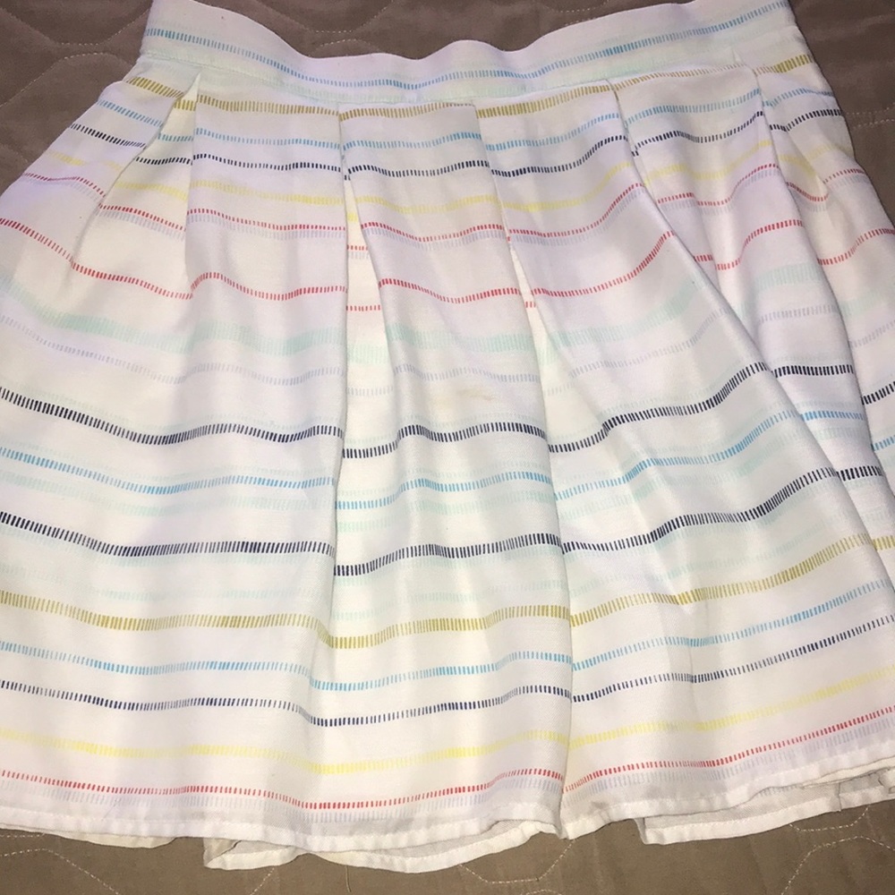 White with stripes